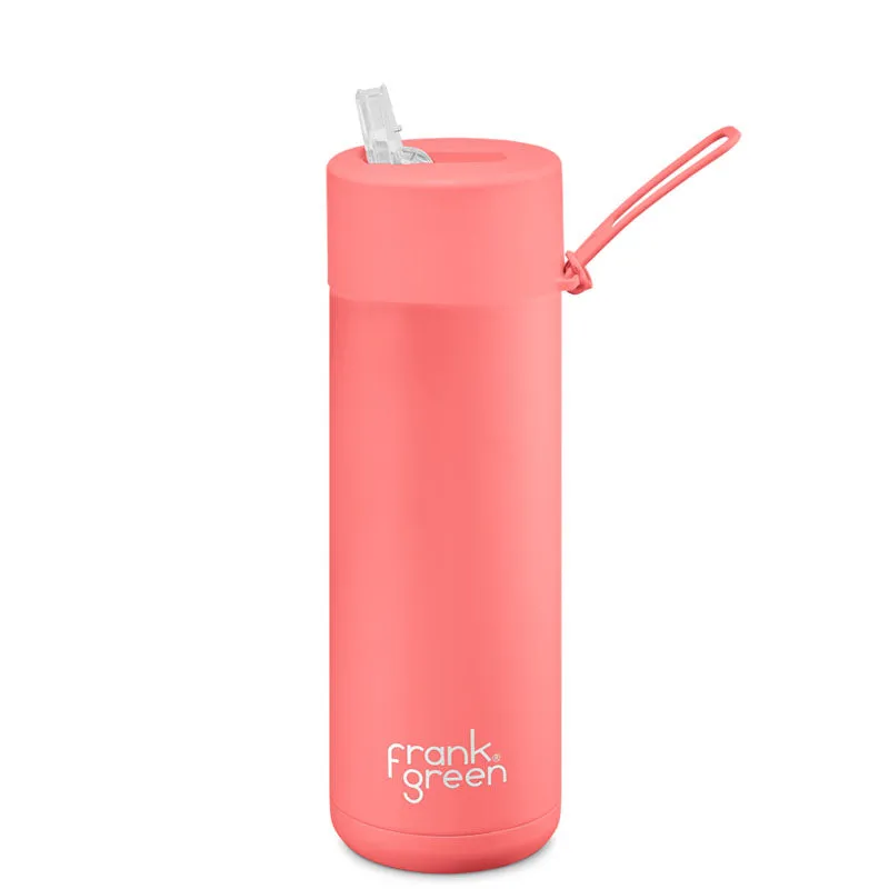 Frank Green Ceramic Reusable Bottle (595ml) Straw Lid