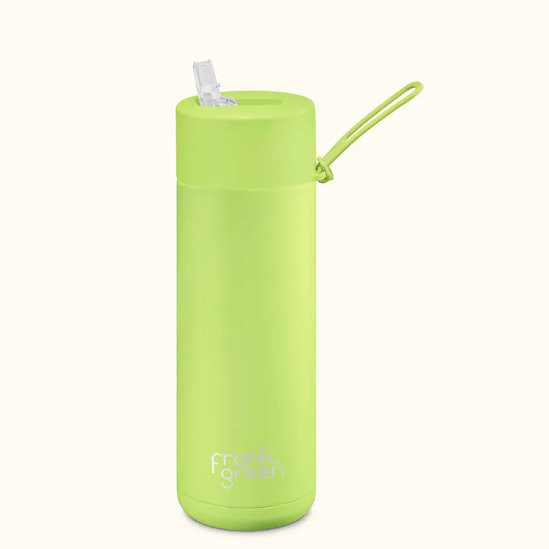 Frank Green Ceramic Reusable Bottle (595ml) Straw Lid