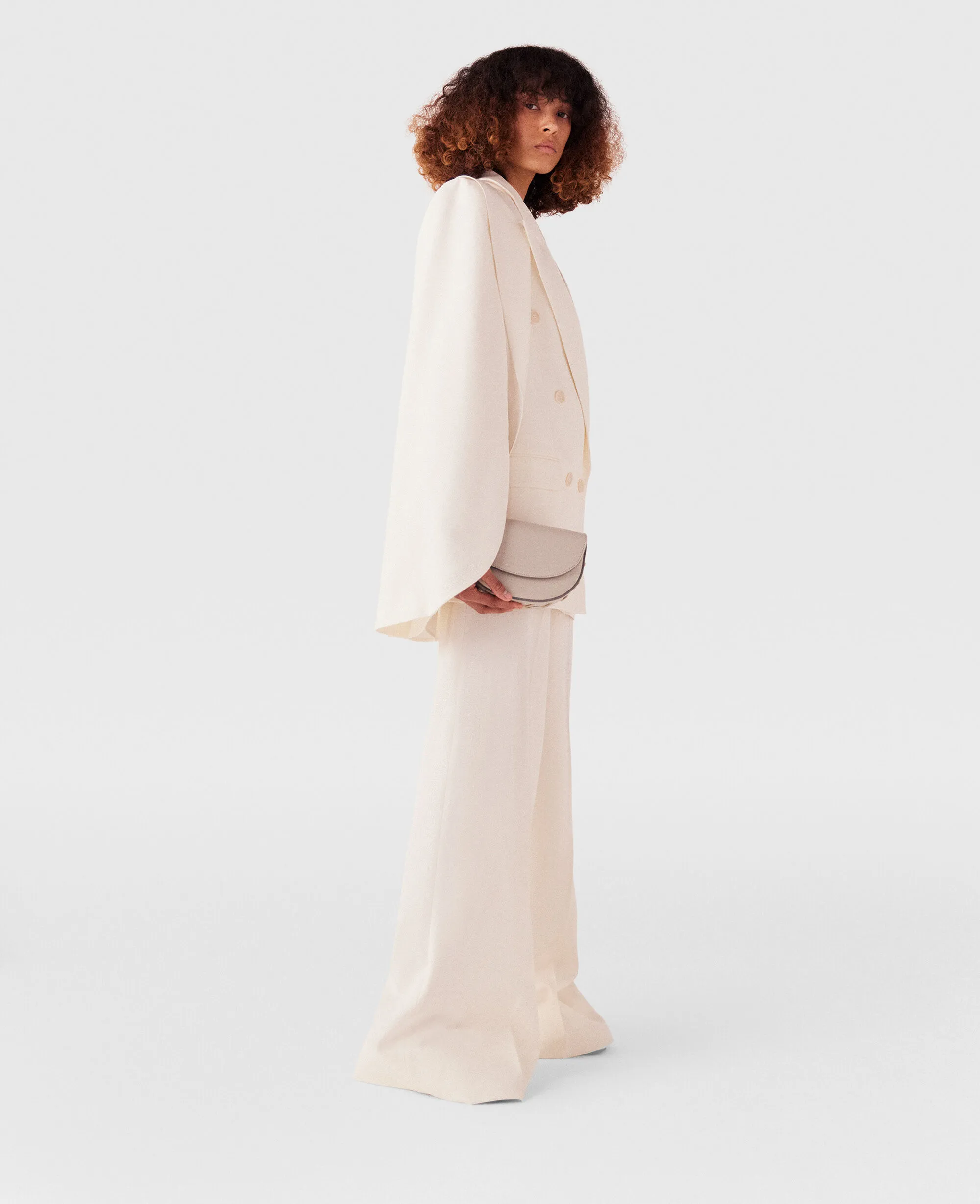 High-Rise Wide-Leg Wool Pants