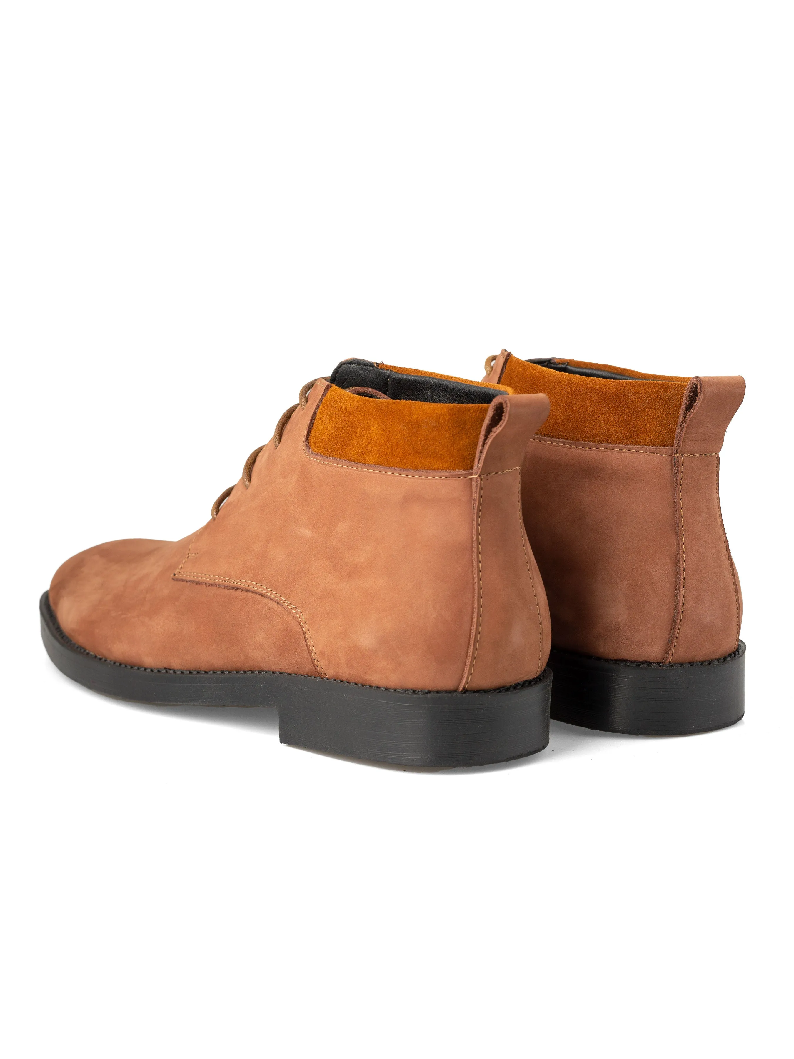 Hunter Chukka Boots - Cinnamon Brown Nubuck Leather (Crepe Sole)