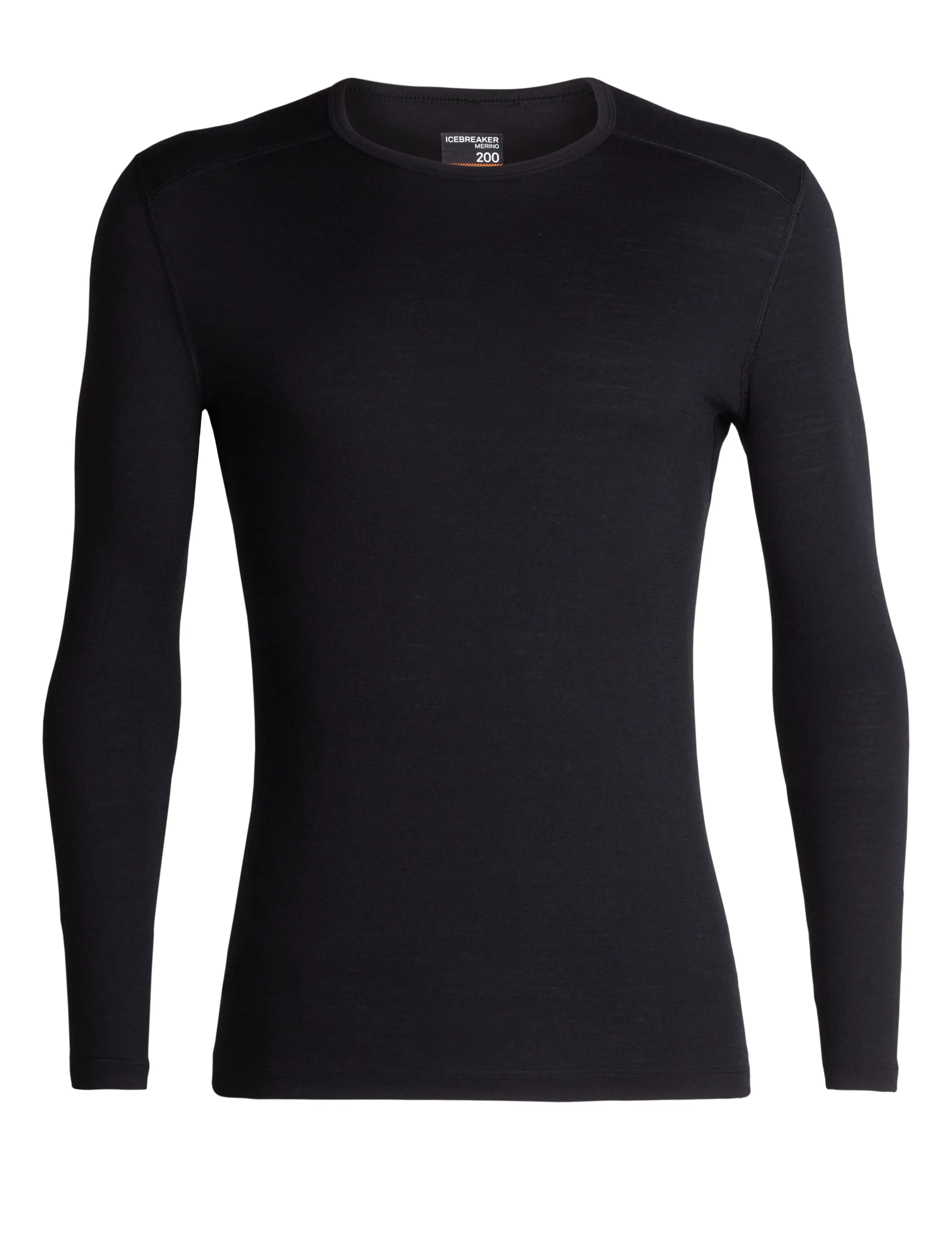 icebreaker Merino Base Layer Men's 200 Oasis Long Sleeve Crewe - Black, Loden