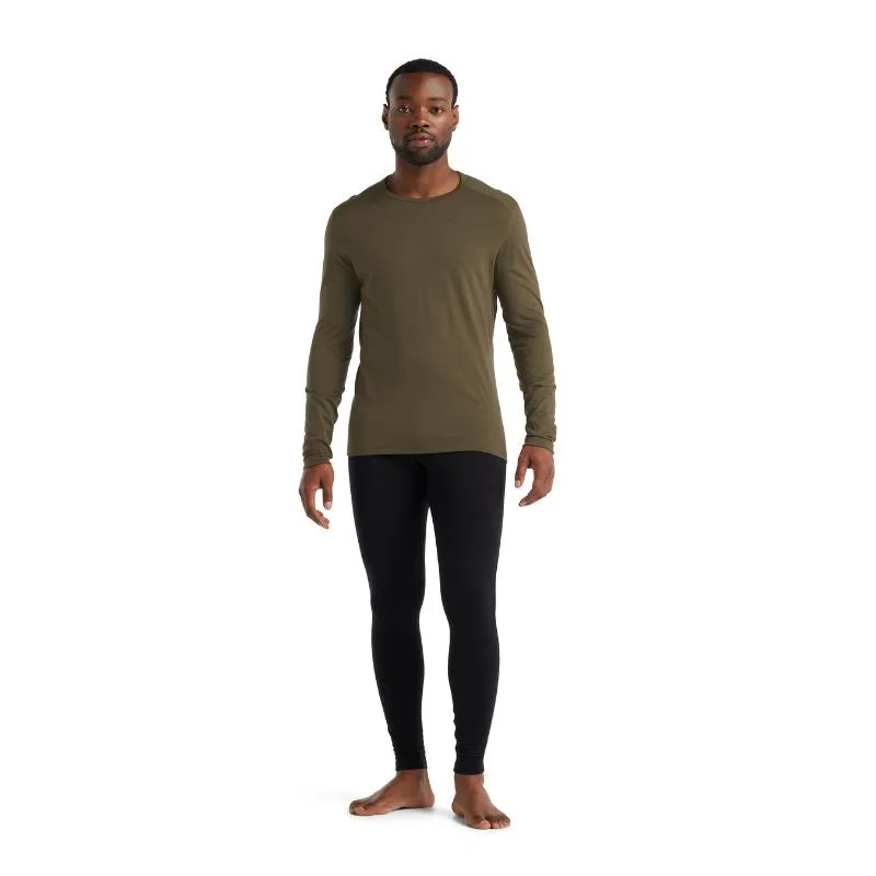 icebreaker Merino Base Layer Men's 200 Oasis Long Sleeve Crewe - Black, Loden