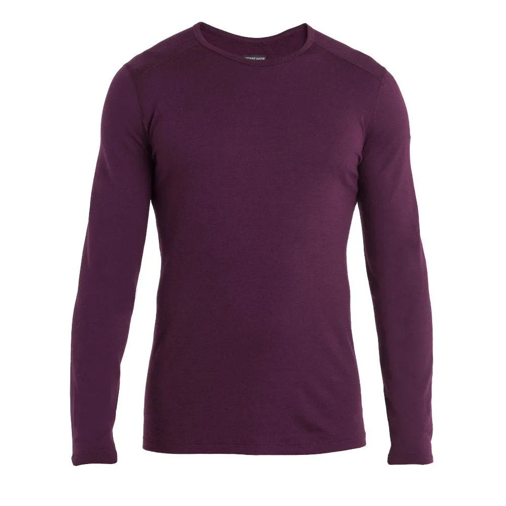 icebreaker Merino Base Layer Men's 200 Oasis Long Sleeve Crewe - Undyed Lazurite Nightshade Kyanite