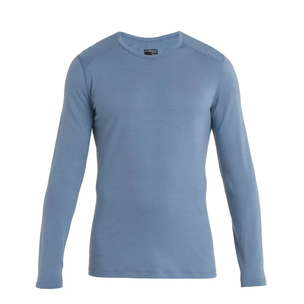 icebreaker Merino Base Layer Men's 200 Oasis Long Sleeve Crewe - Undyed Lazurite Nightshade Kyanite