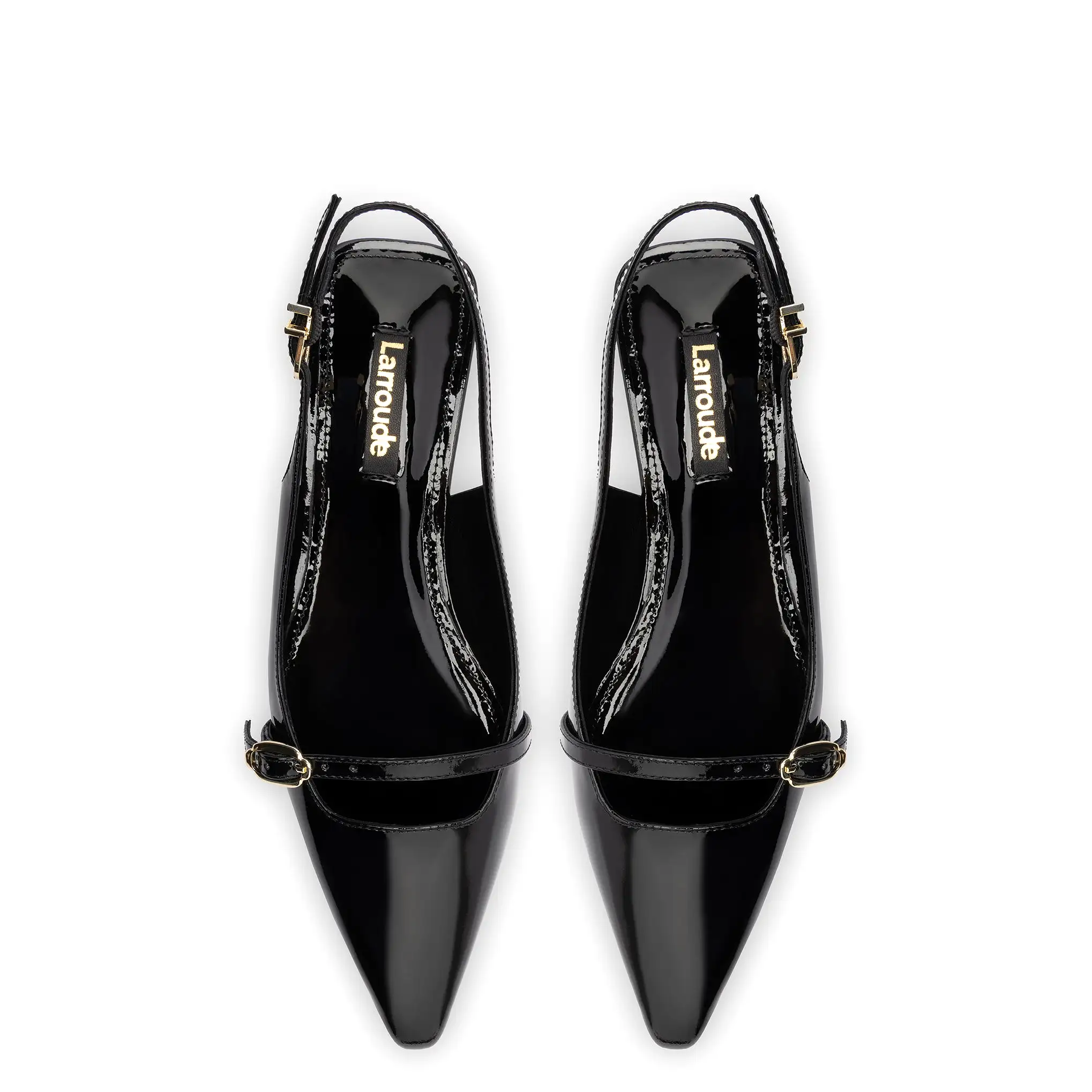 Ines Flat In Black Patent Leather