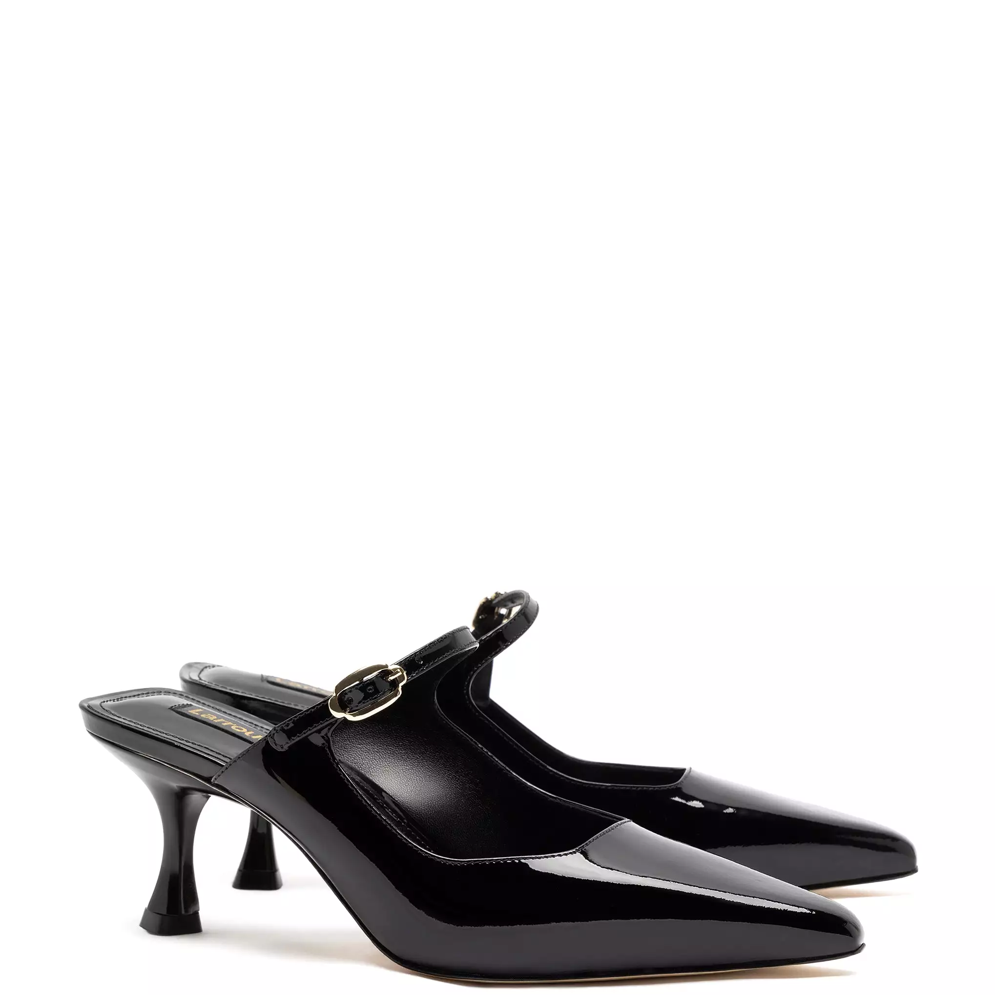 Ines Mule In Black Patent Leather