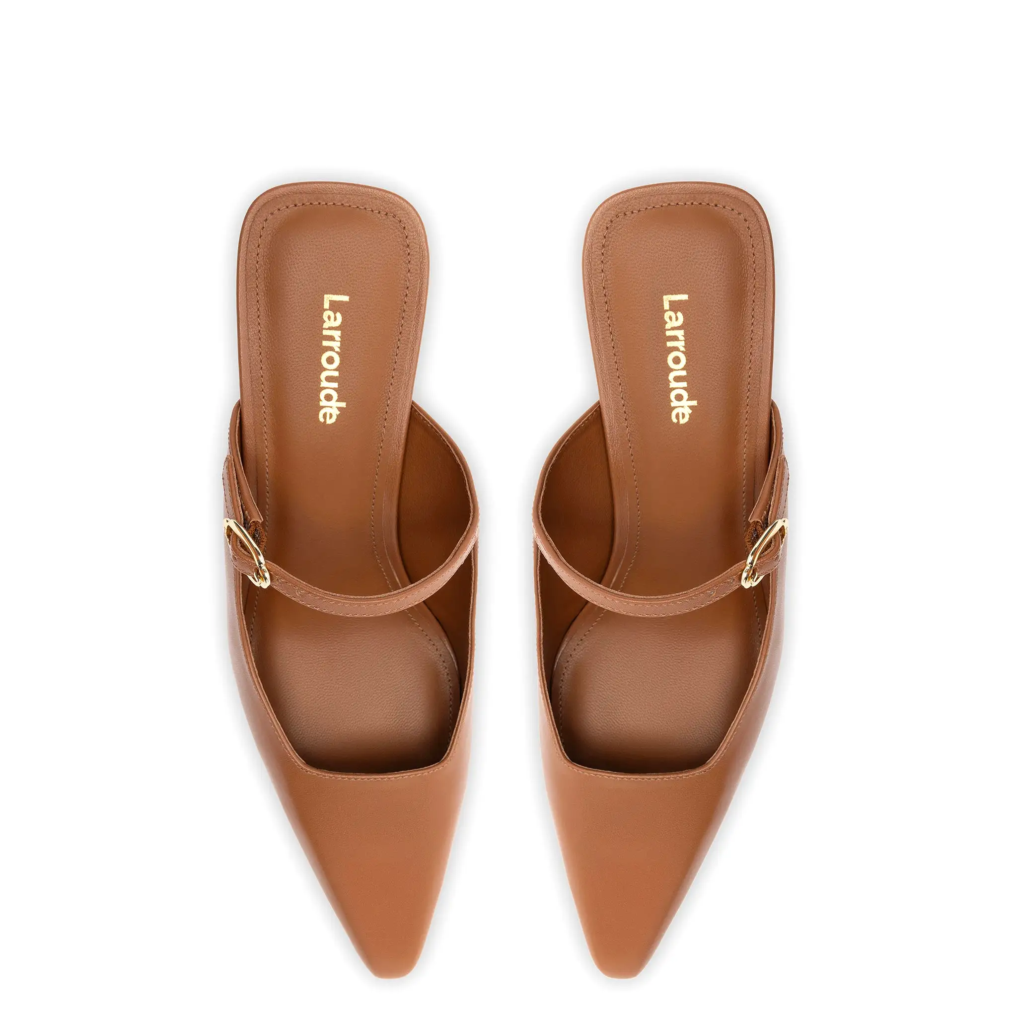 Ines Mule In Caramel Leather