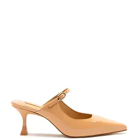 Ines Mule In Tan Patent Leather