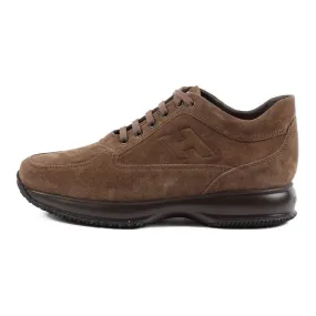 INTERACTIVE SUEDE SNEAKERS Man Brown