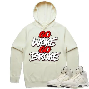 Jordan 5 Sail 5s Hoodie to Match - RED GO WOKE GO BROKE