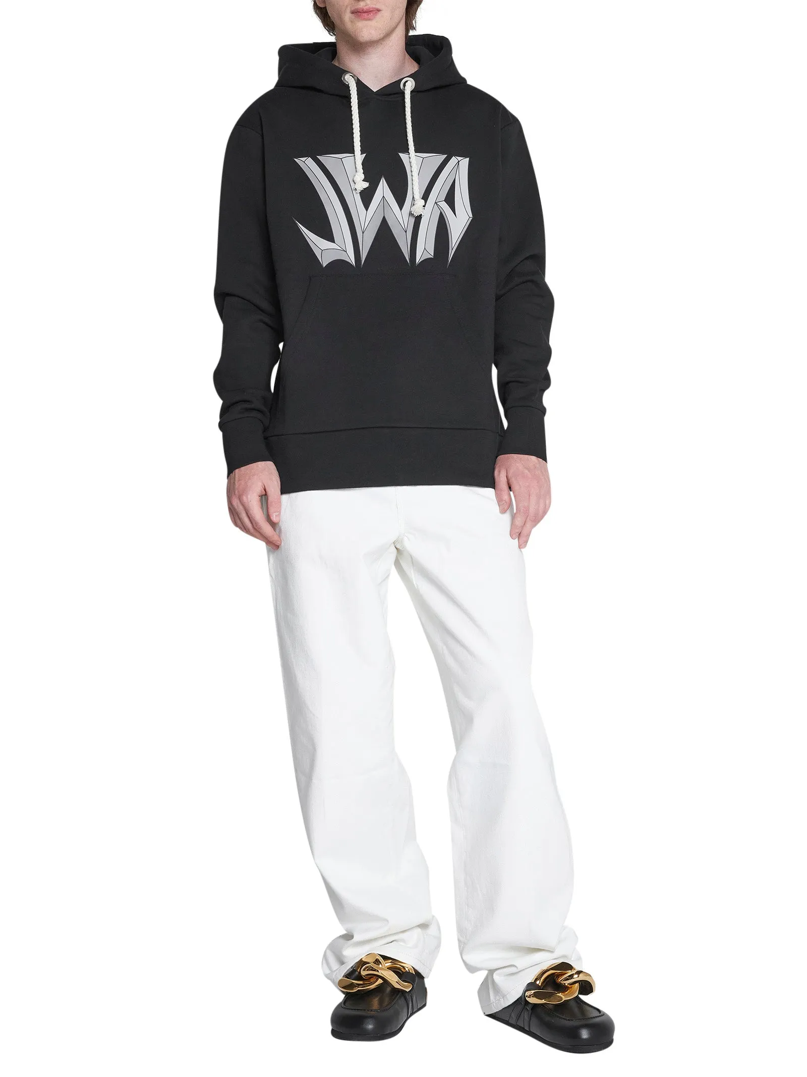 JW Anderson Logo Printed Drawstring Hoodie