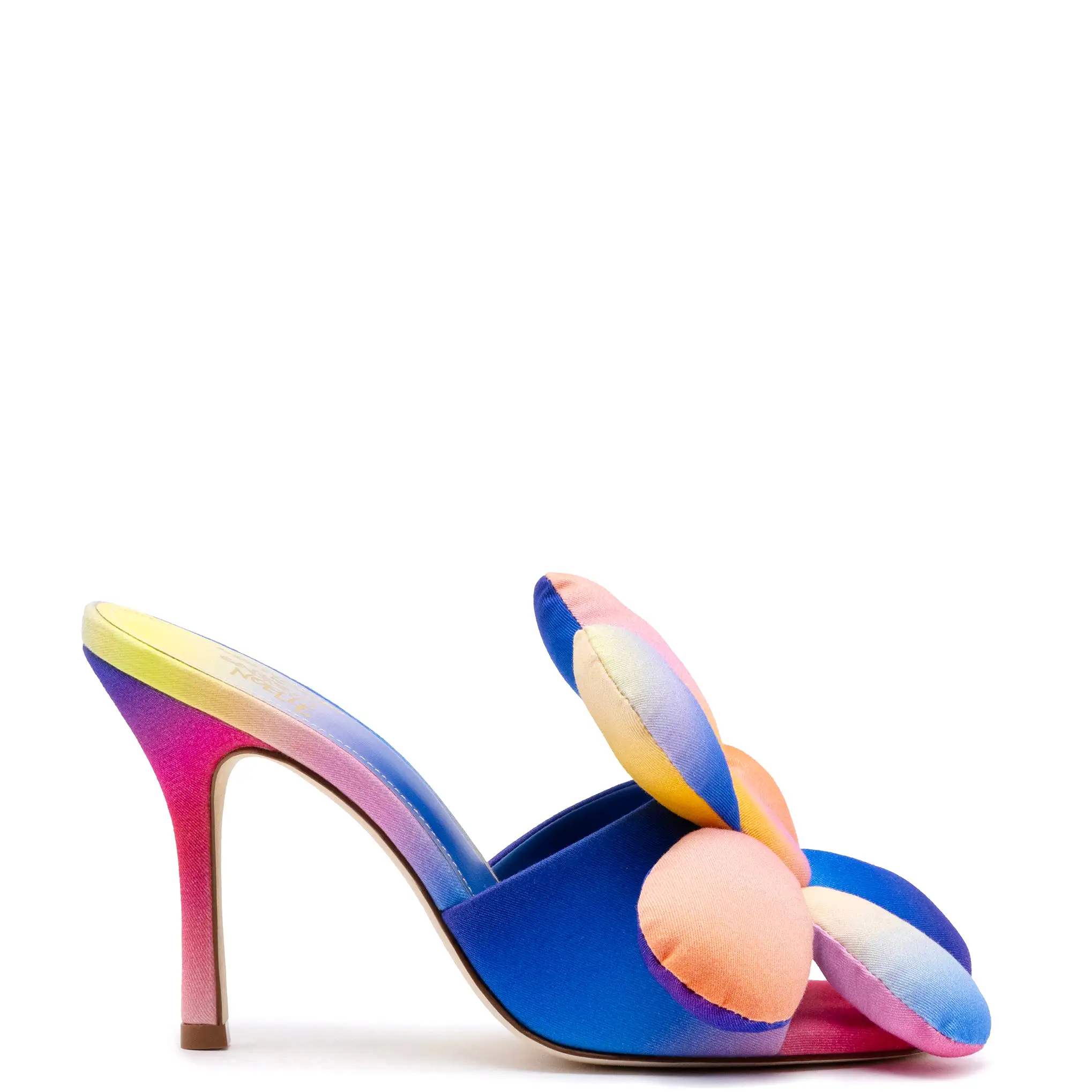 Larroudé x Gabriela Noelle: Full Bloom Mule In Rainbow Fabric