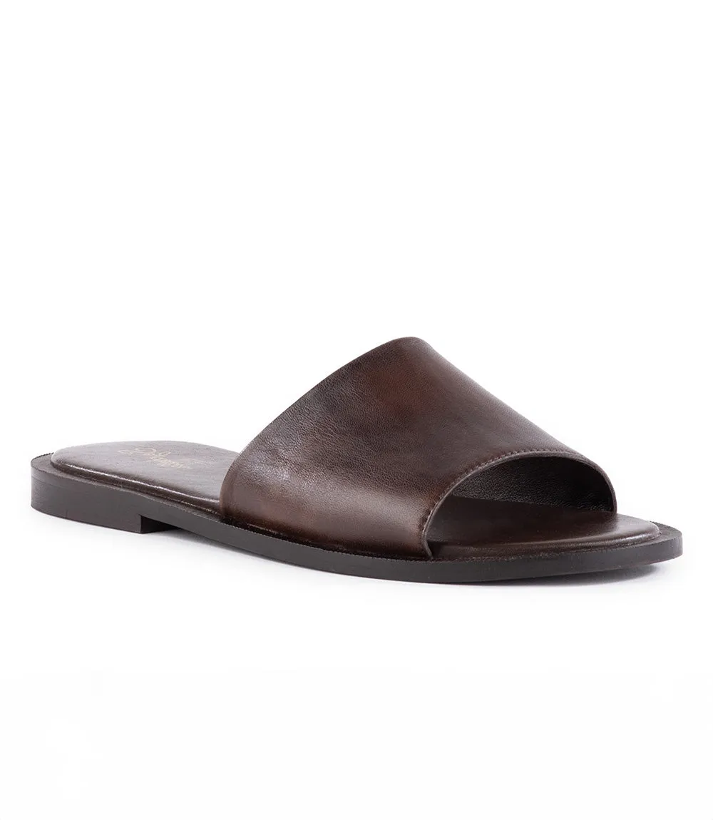 Leather Slide Sandals