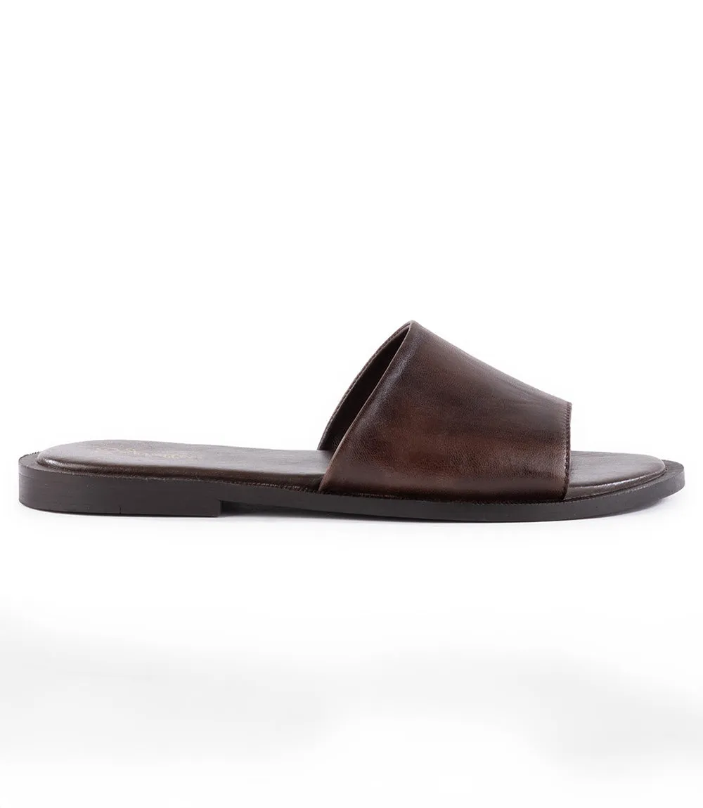 Leather Slide Sandals