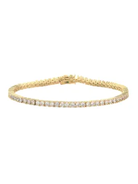 Melinda Maria Baby Heiress Tennis Bracelet in Gold/White