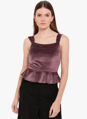 Mellow Musings Sleeveless Peplum Top