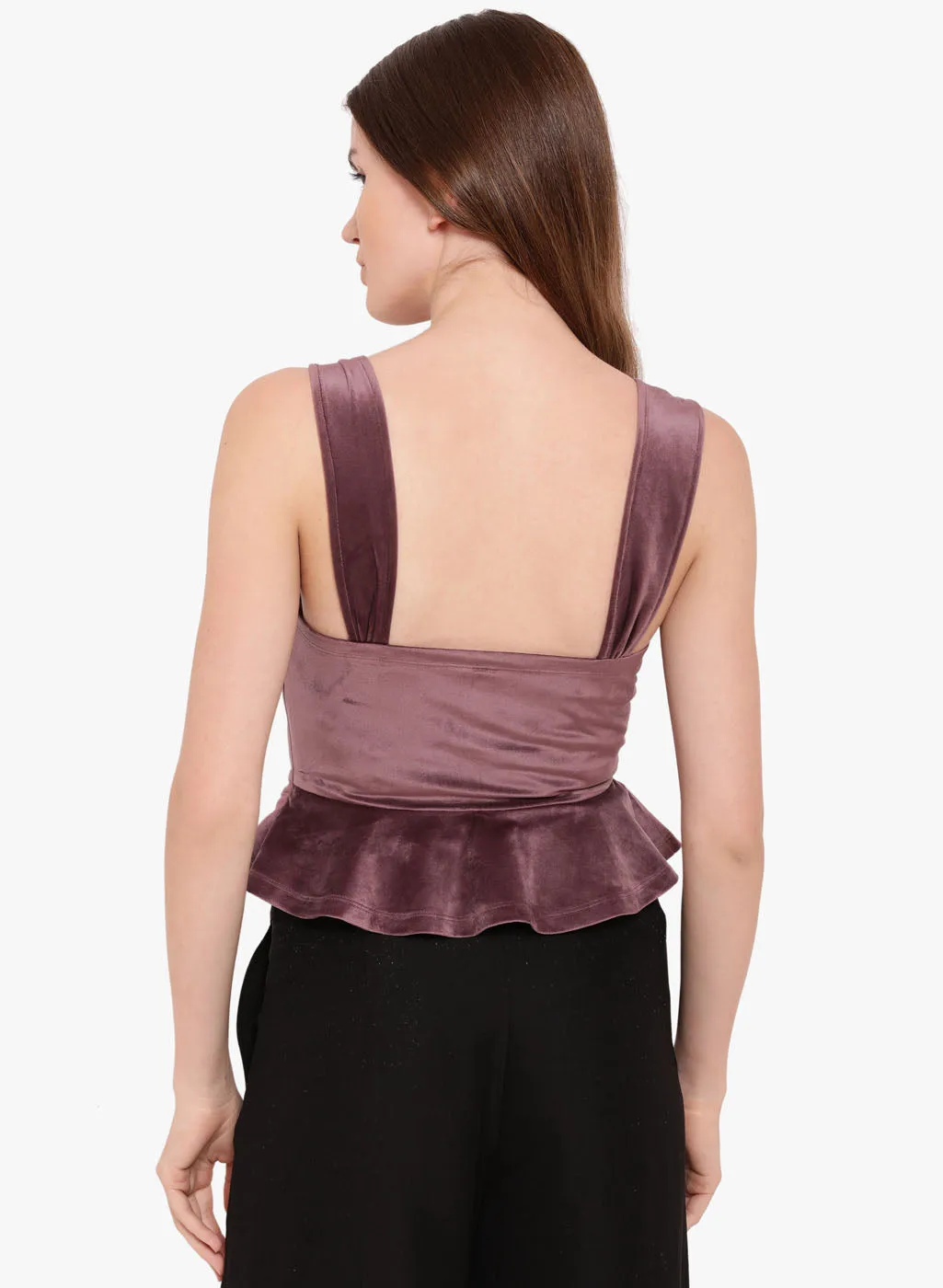 Mellow Musings Sleeveless Peplum Top