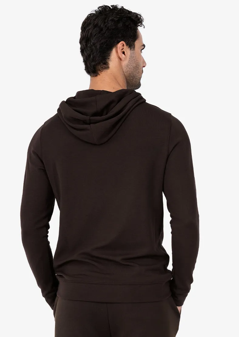 Mens All Around Lounge Hoodie Coffee