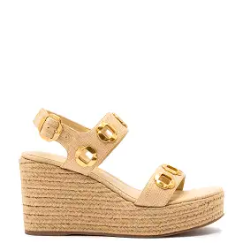 Milan Espadrille In Beige Raffia