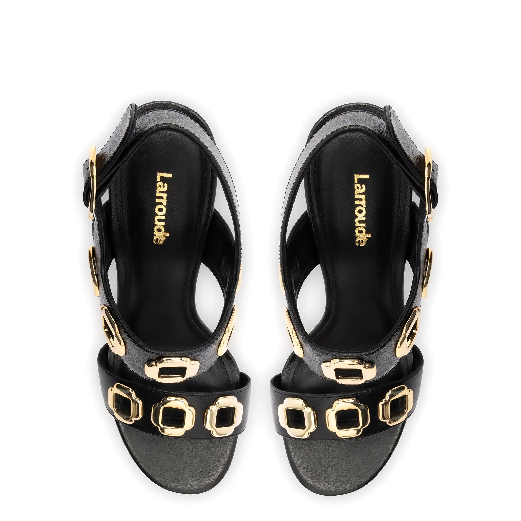 Milan Hi Sandal In Black Leather