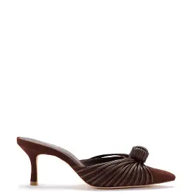 Mini Valerie Pump In Brown Suede