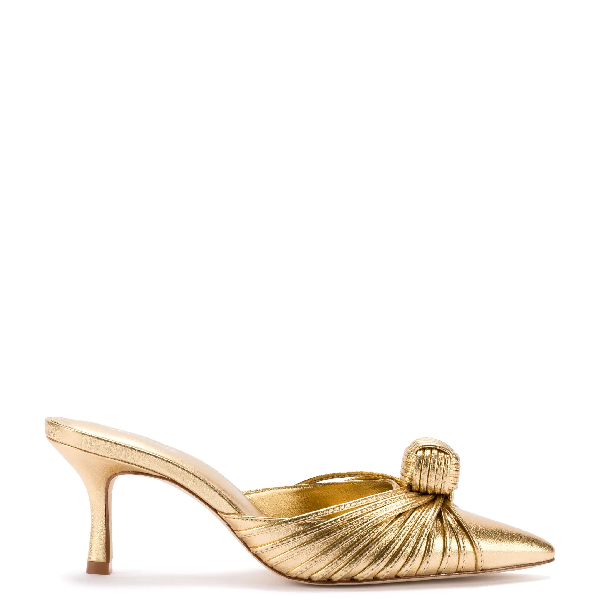 Mini Valerie Pump In Gold Metallic Leather