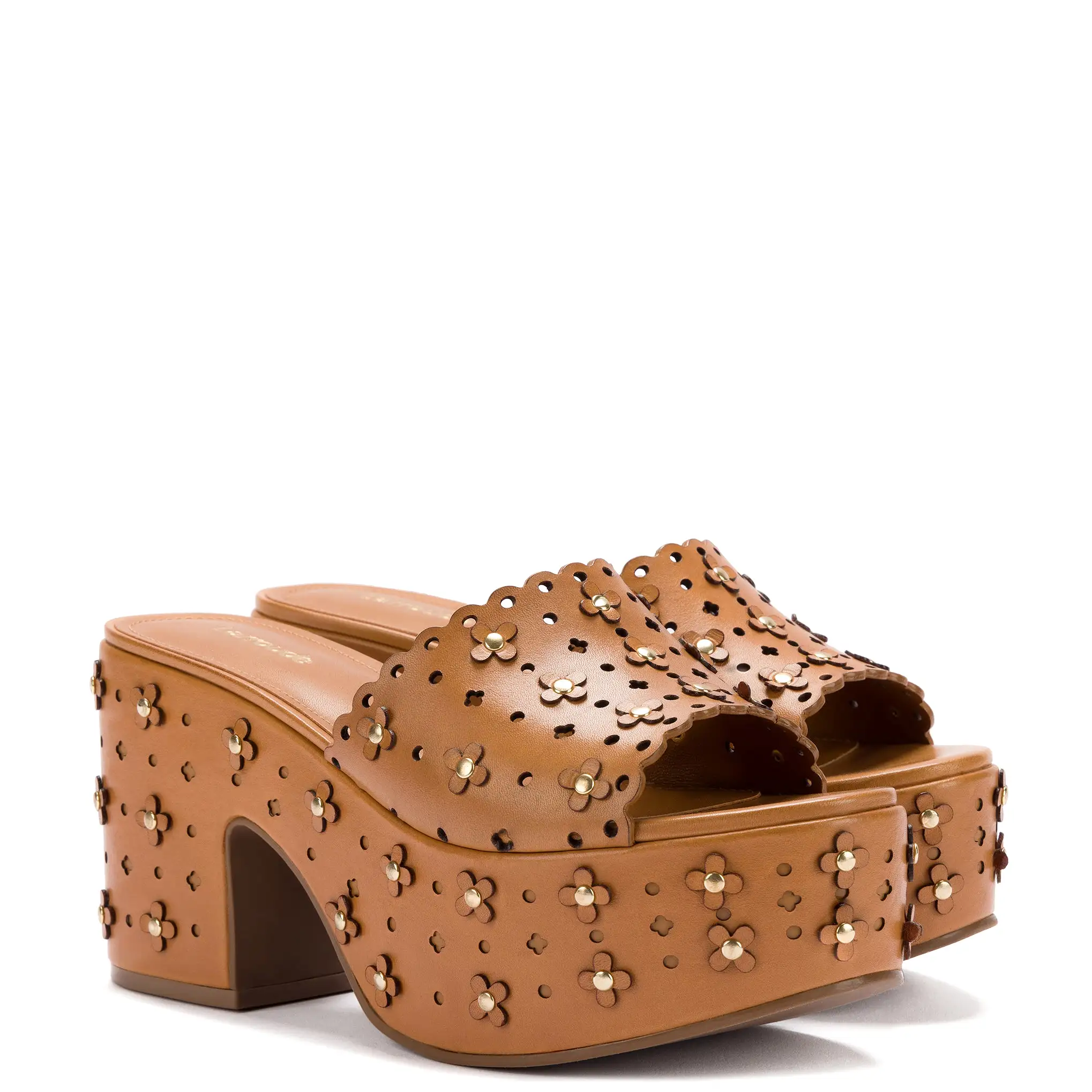 Miso Platform Sandal In Biscuit Leather