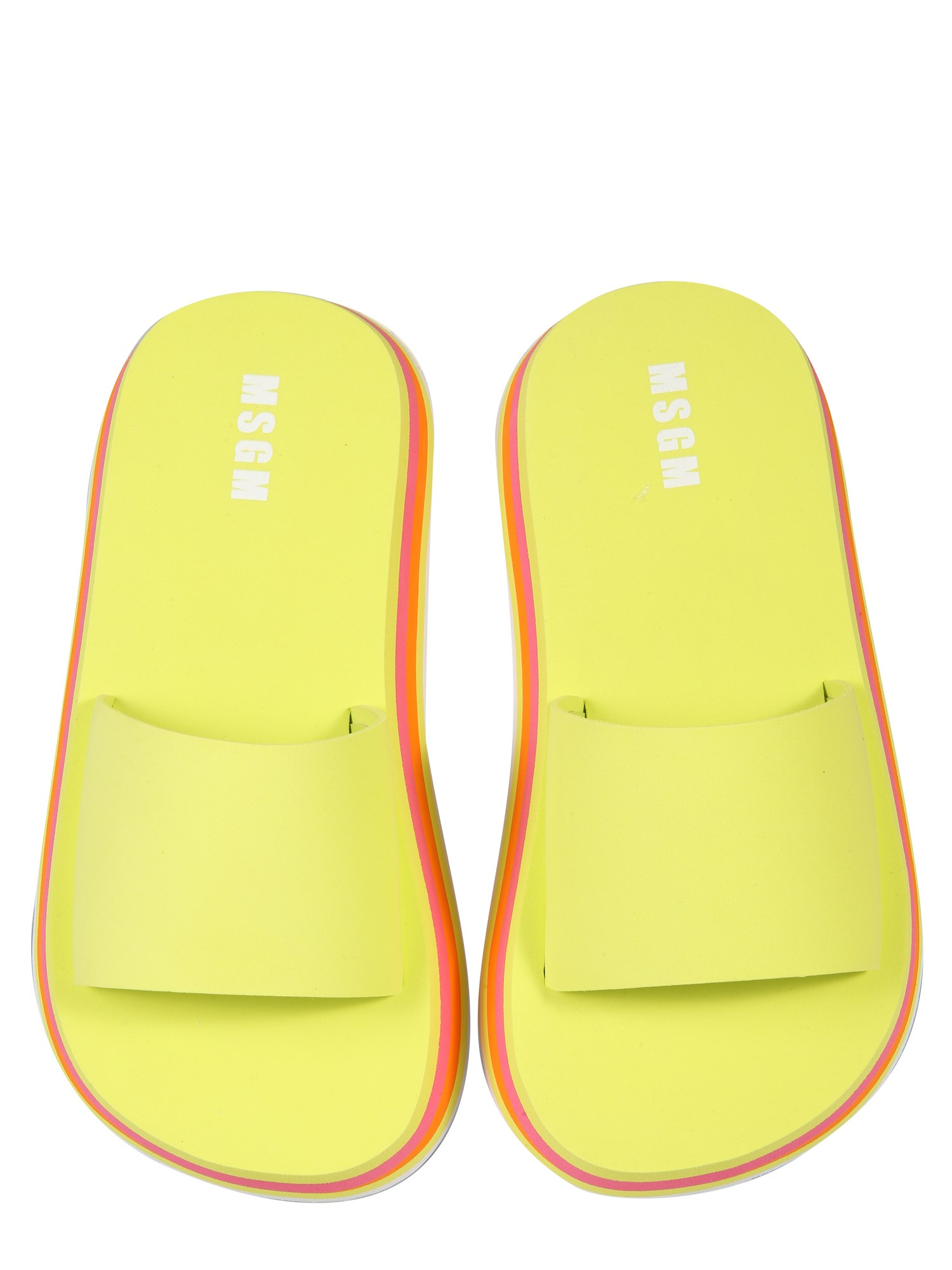 MSGM    RUBBER SLIDE PLATFORM SANDALS