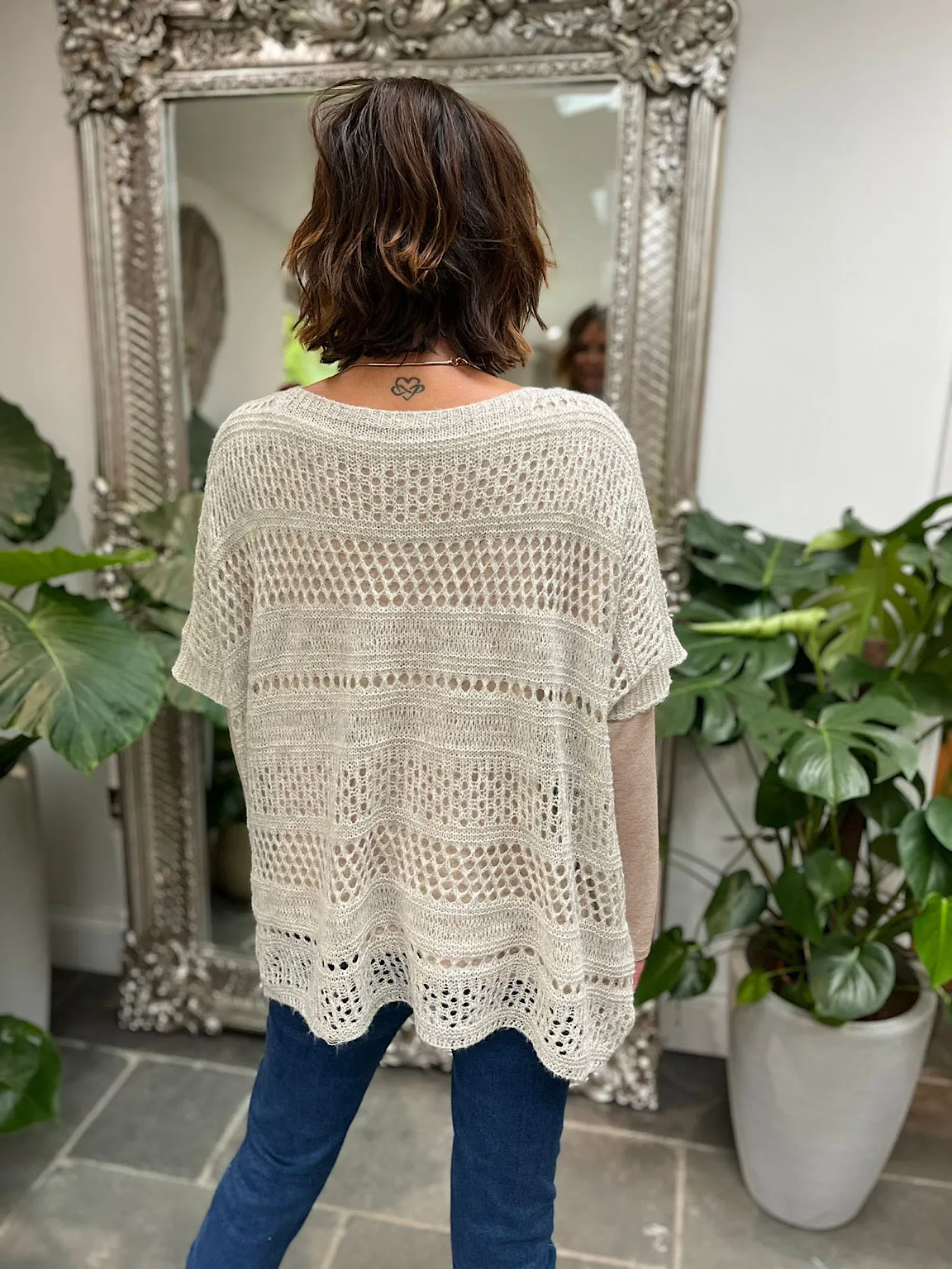 Multi Hole Shimmer Knit Helen