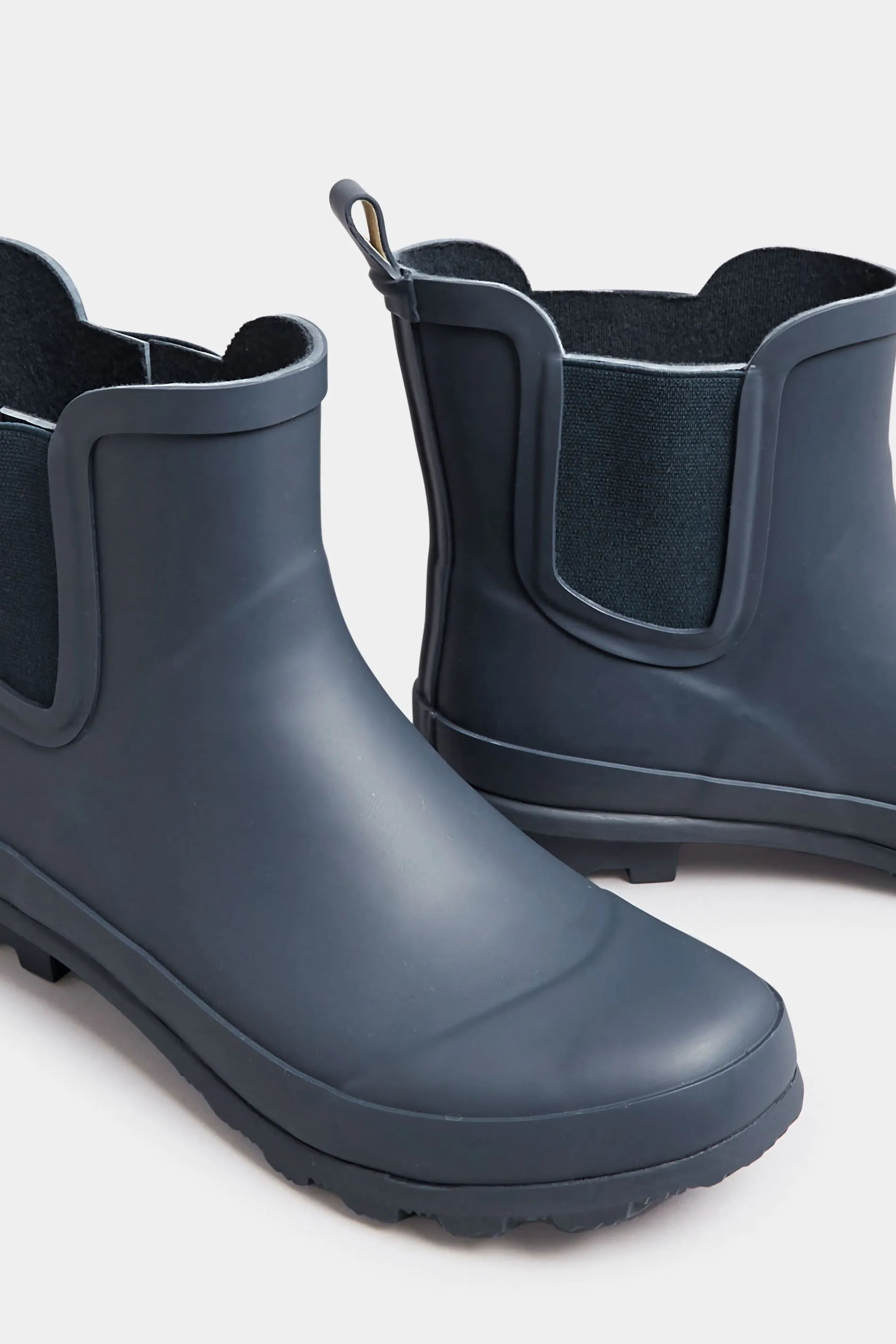 Navy Blue Chelsea Wellies In Wide E Fit