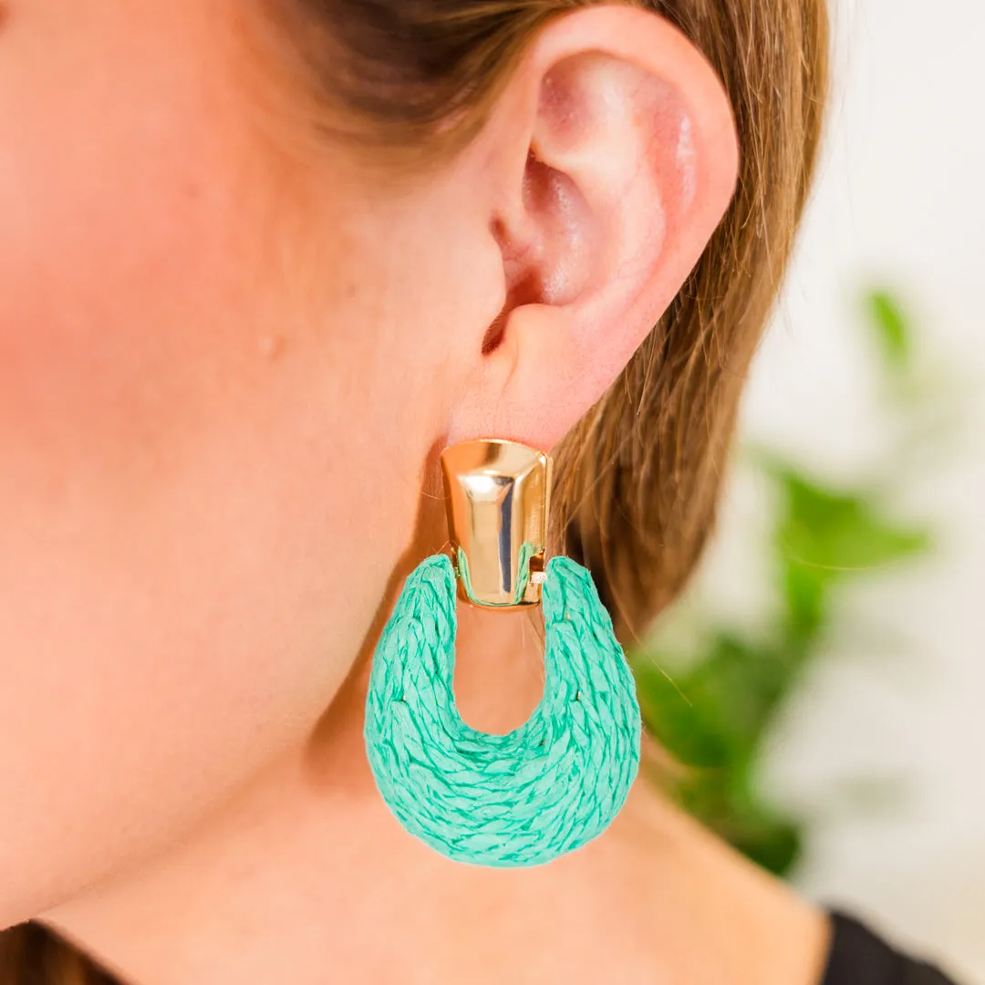 On To Maui Earrings, Teal