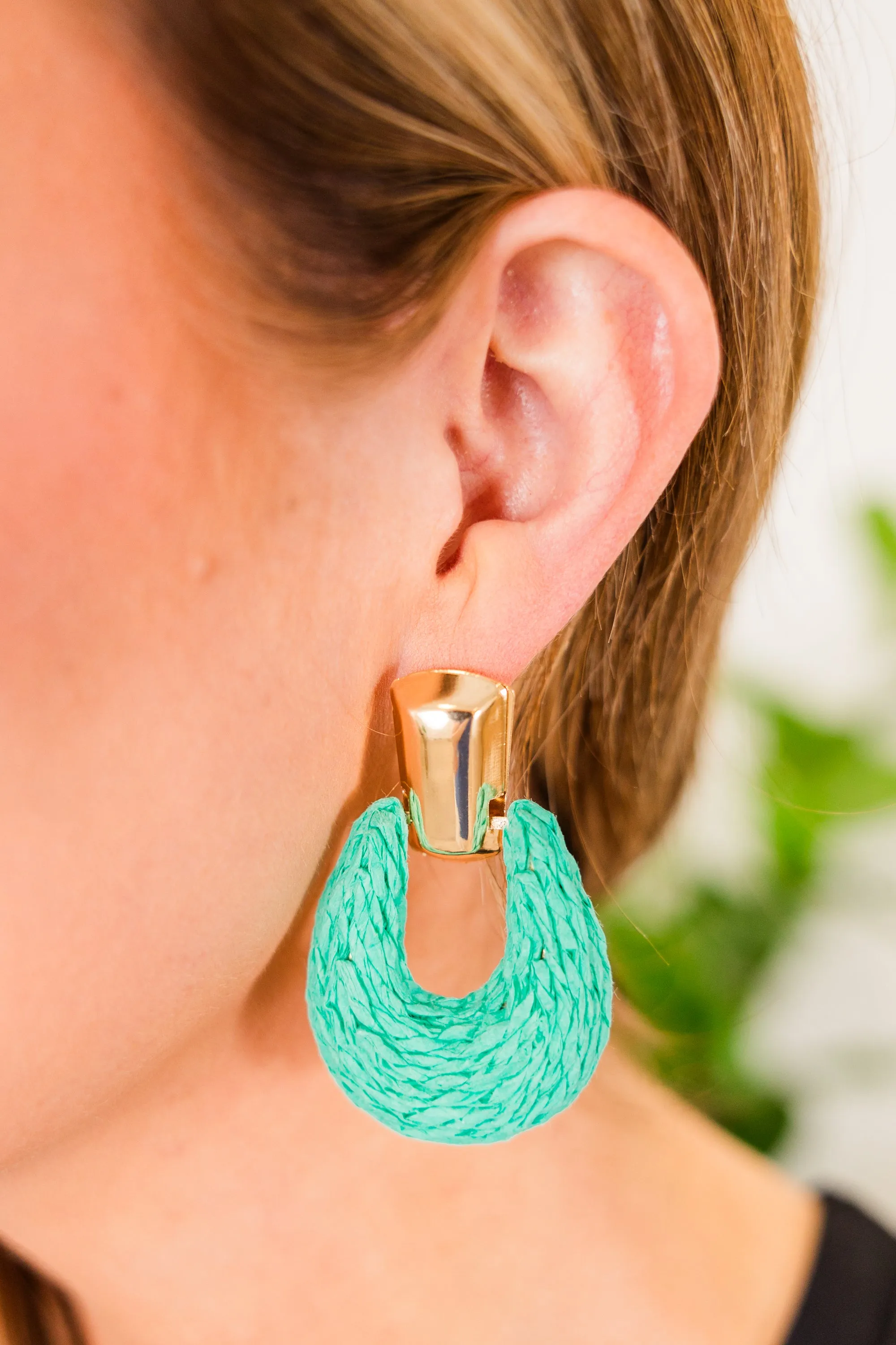 On To Maui Earrings, Teal