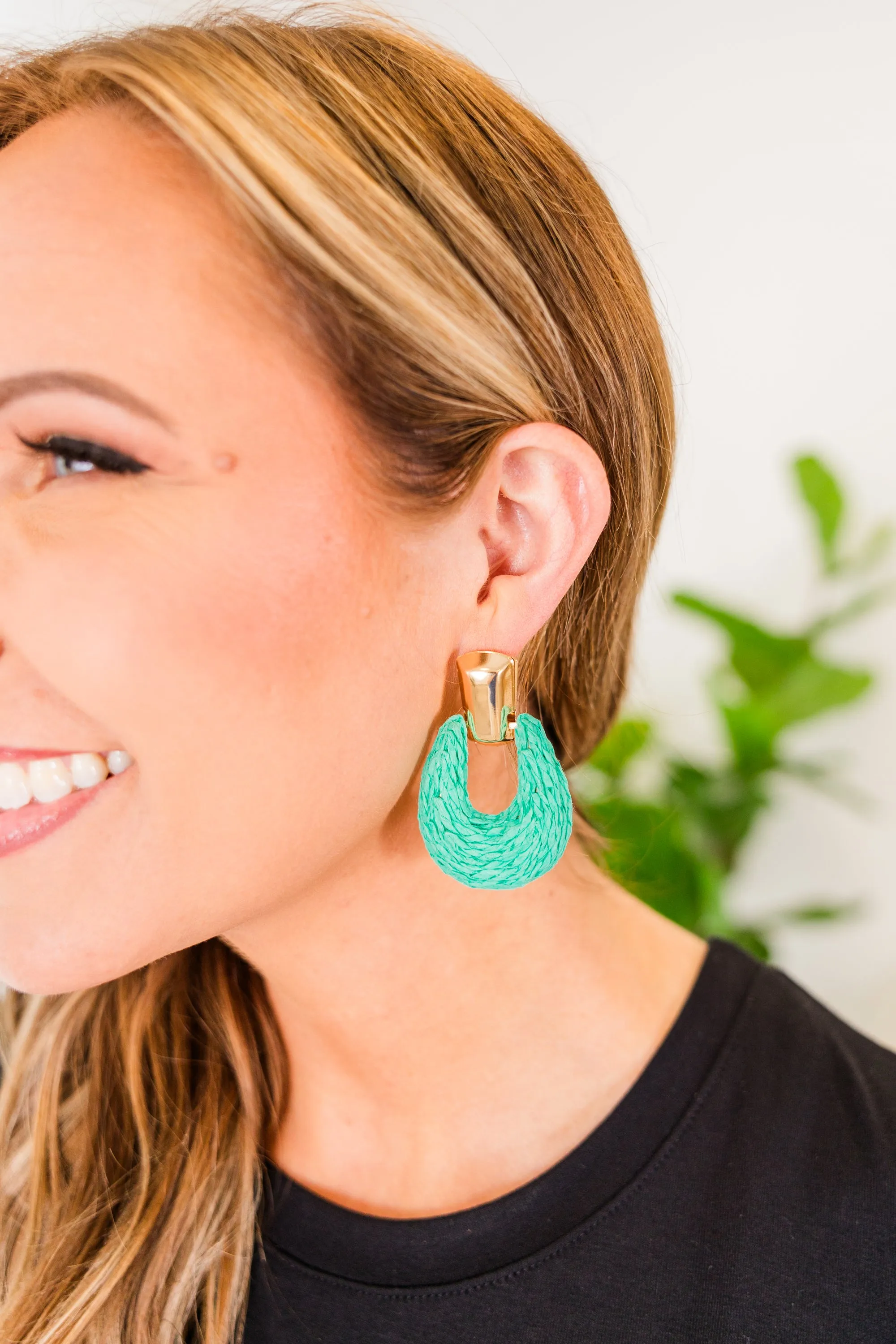 On To Maui Earrings, Teal