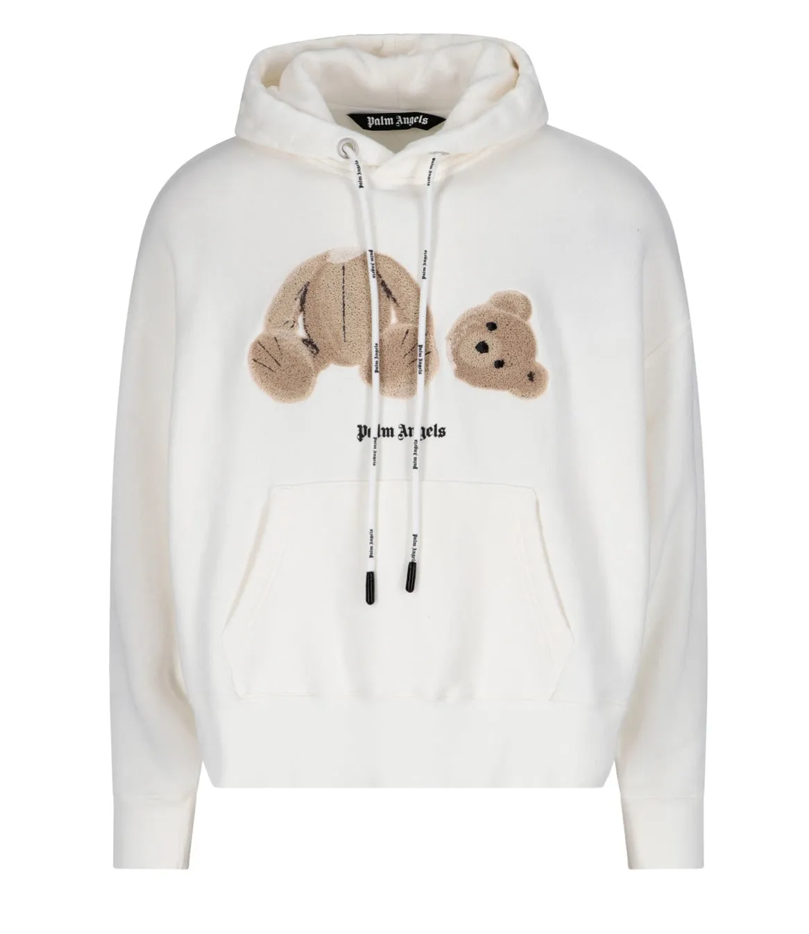 Palm Angels Bear Printed Drawstring Hoodie