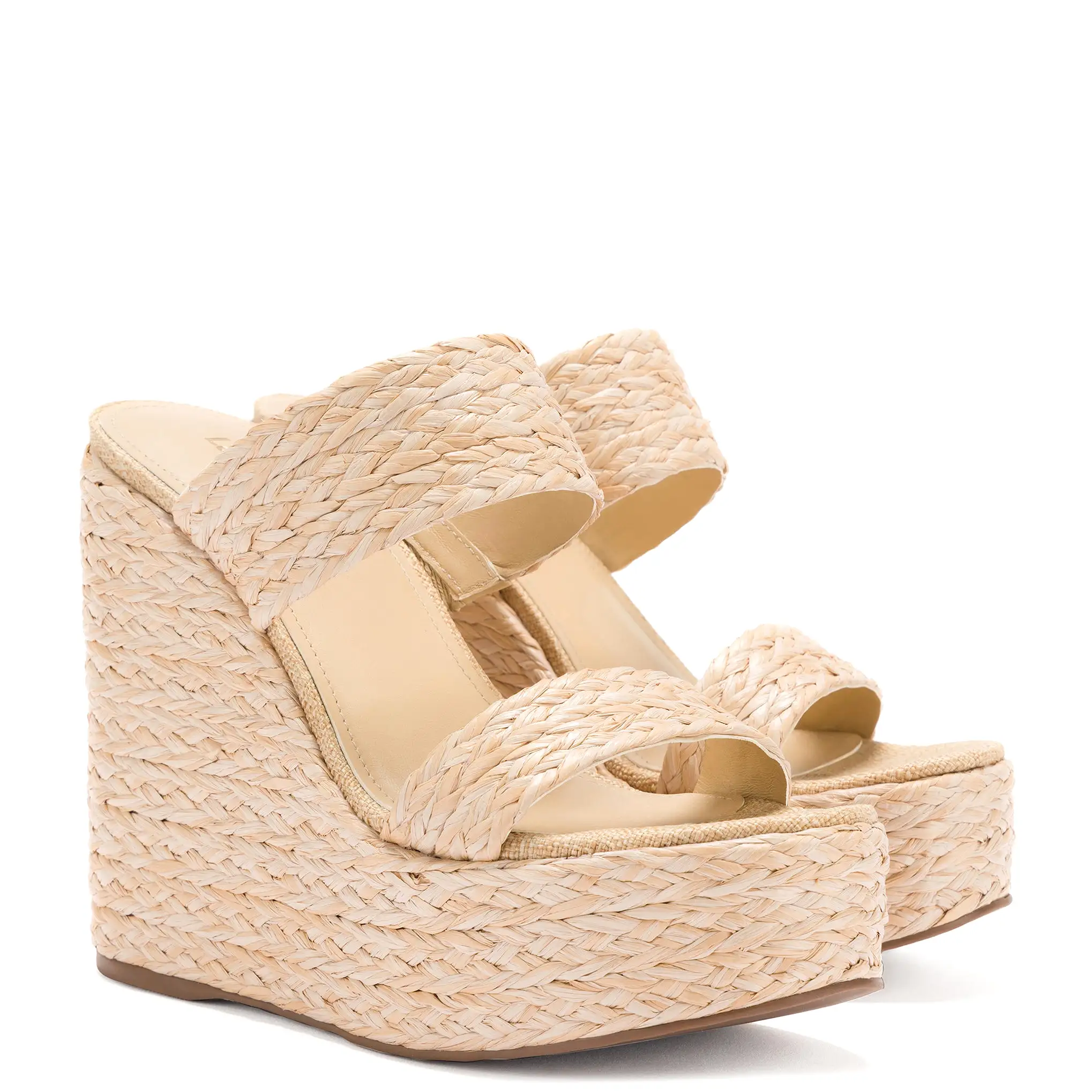 Pamela Wedge In Natural Raffia