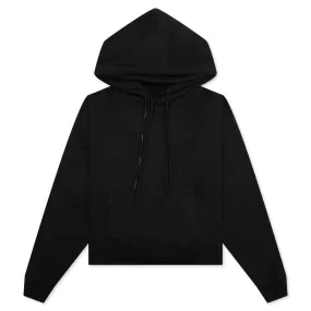 Patched Stars Vintage Hoodie - Black/White