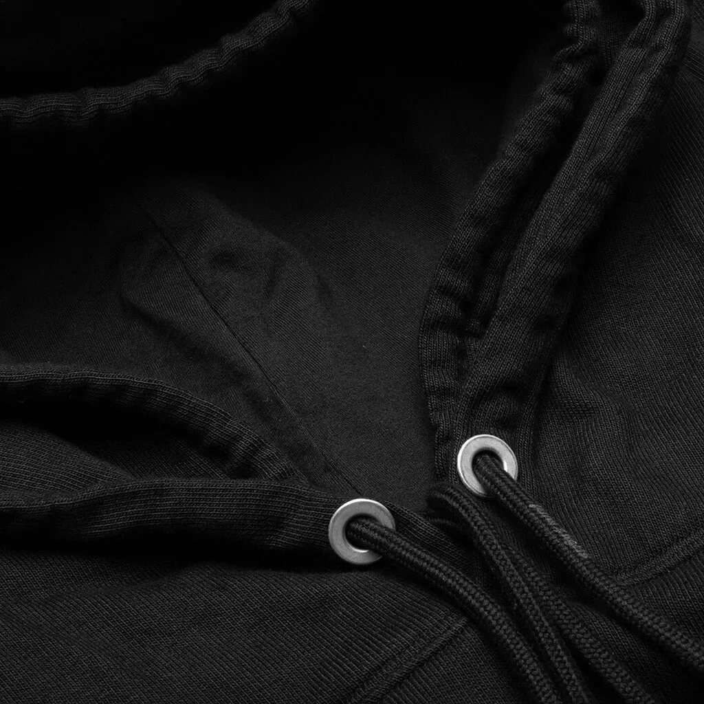 Patched Stars Vintage Hoodie - Black/White