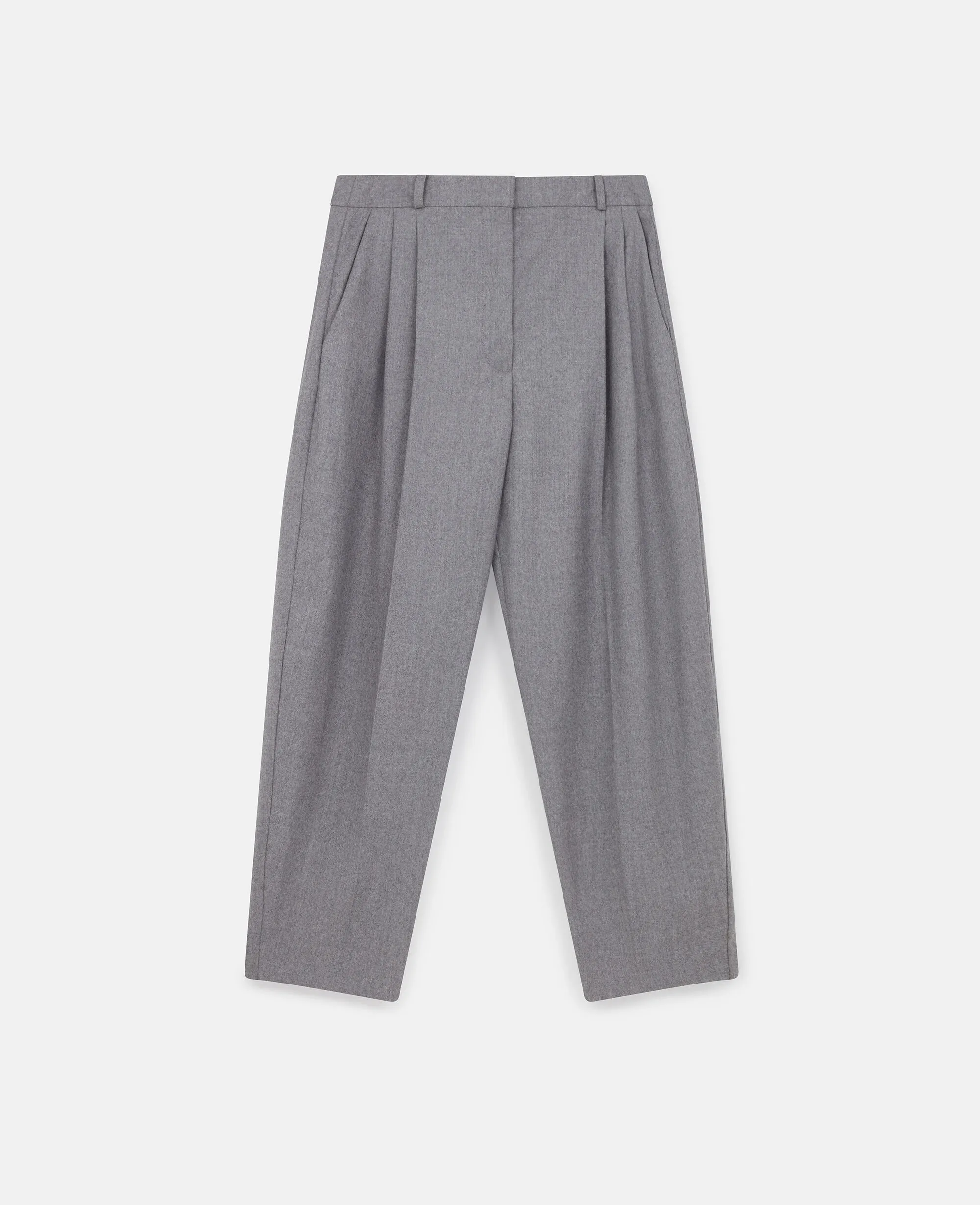 Pleated High-Rise Wool Pants