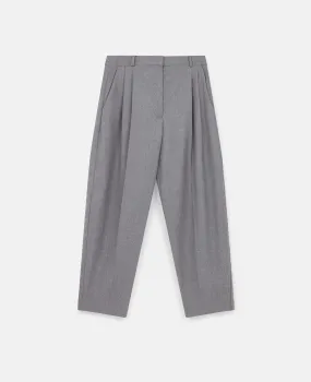 Pleated High-Rise Wool Pants