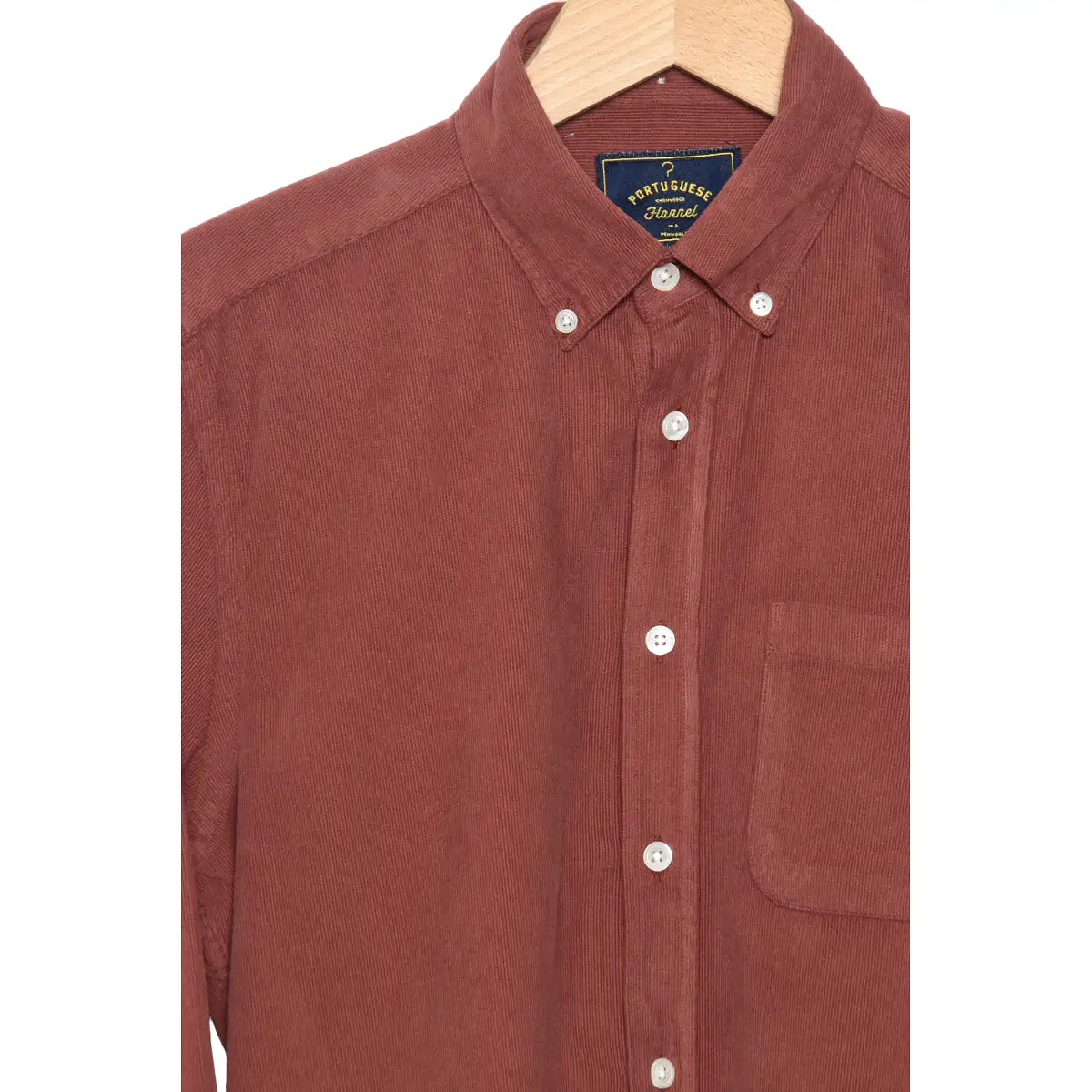 Portuguese Flannel Cord Button Down bordeaux