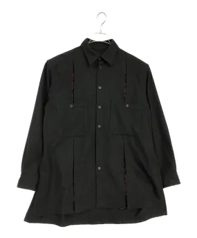 [Pre-owned] s'yte 1/10 FLANNEL + COTTON/THORNY JACQUARD VERTICAL GUSSET SHIRTS. UV-B07-821