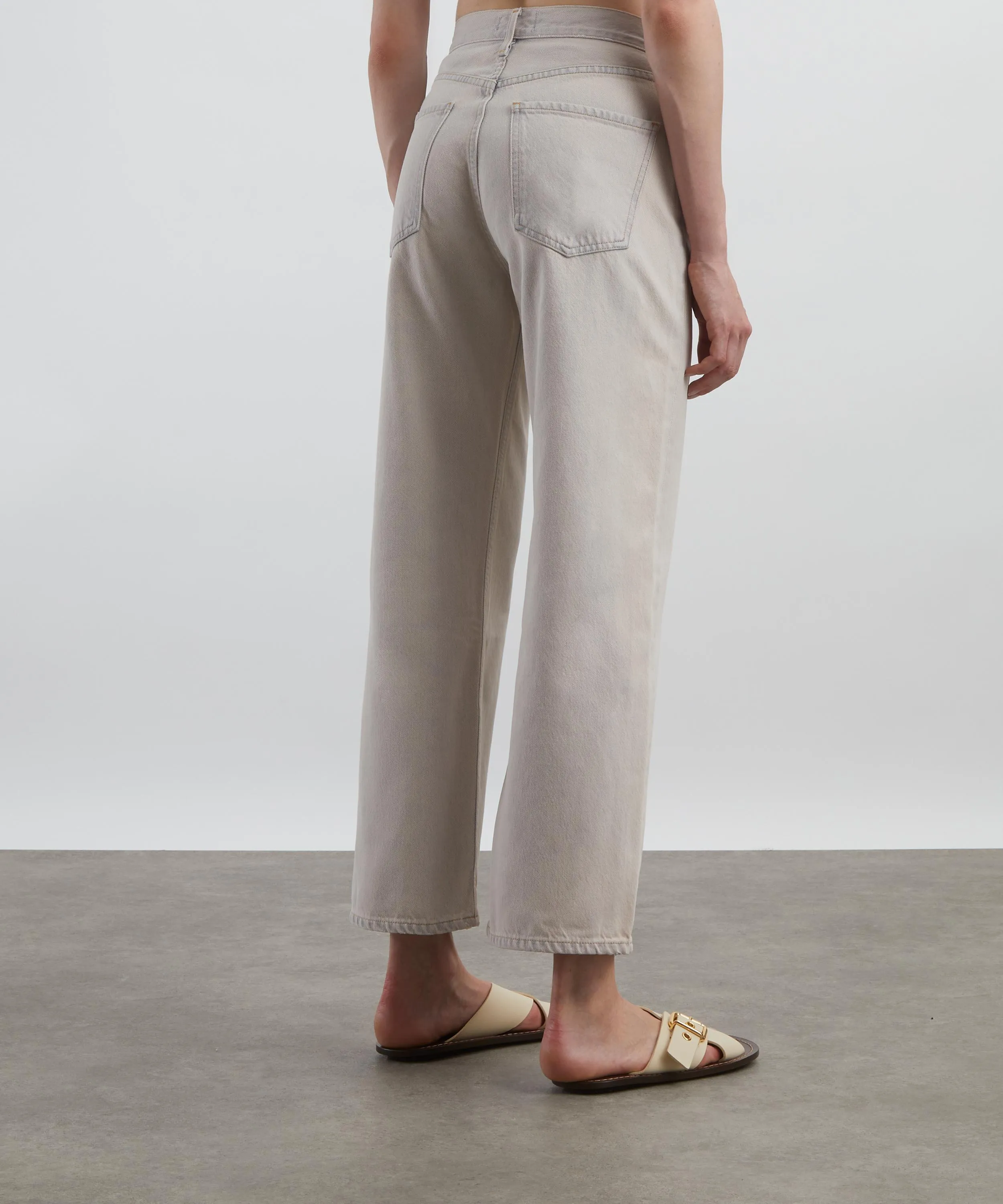 Ren High-Rise Wide-Leg Jeans in Tarte