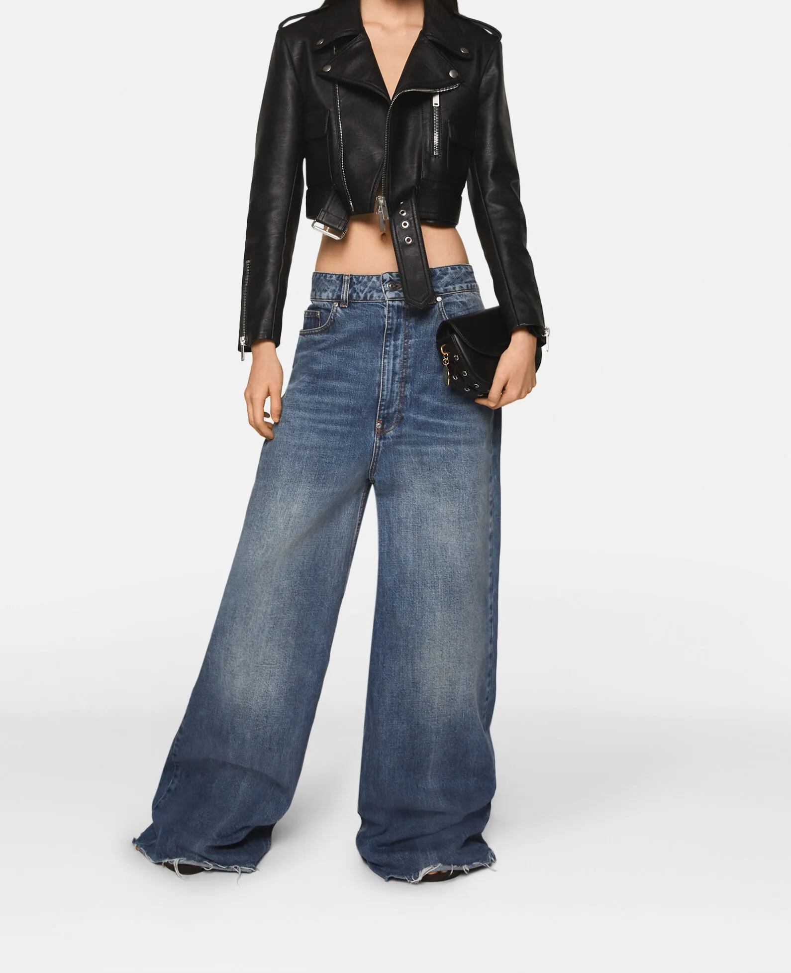 Slouchy Flared High-Rise Denim Jeans