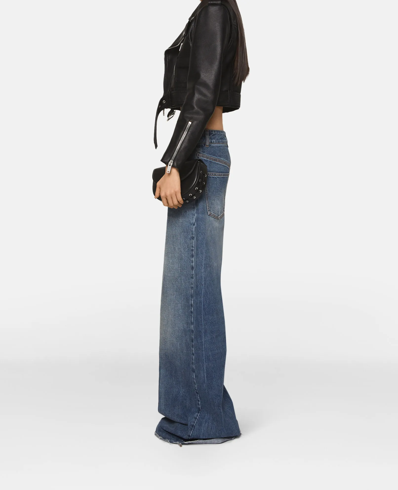 Slouchy Flared High-Rise Denim Jeans