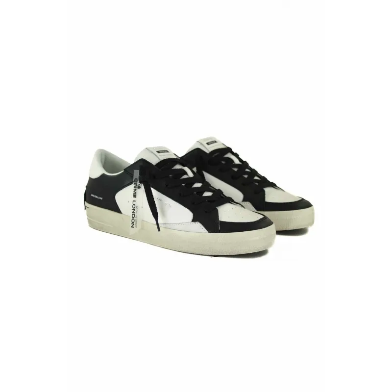 SNEAKERS UOMO IN PELLE, NERO