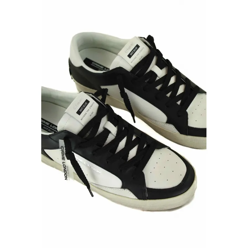 SNEAKERS UOMO IN PELLE, NERO