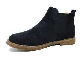 Stivaletti polacchine uomo Chelsea invernali Scamosciati nero Scarpe casual