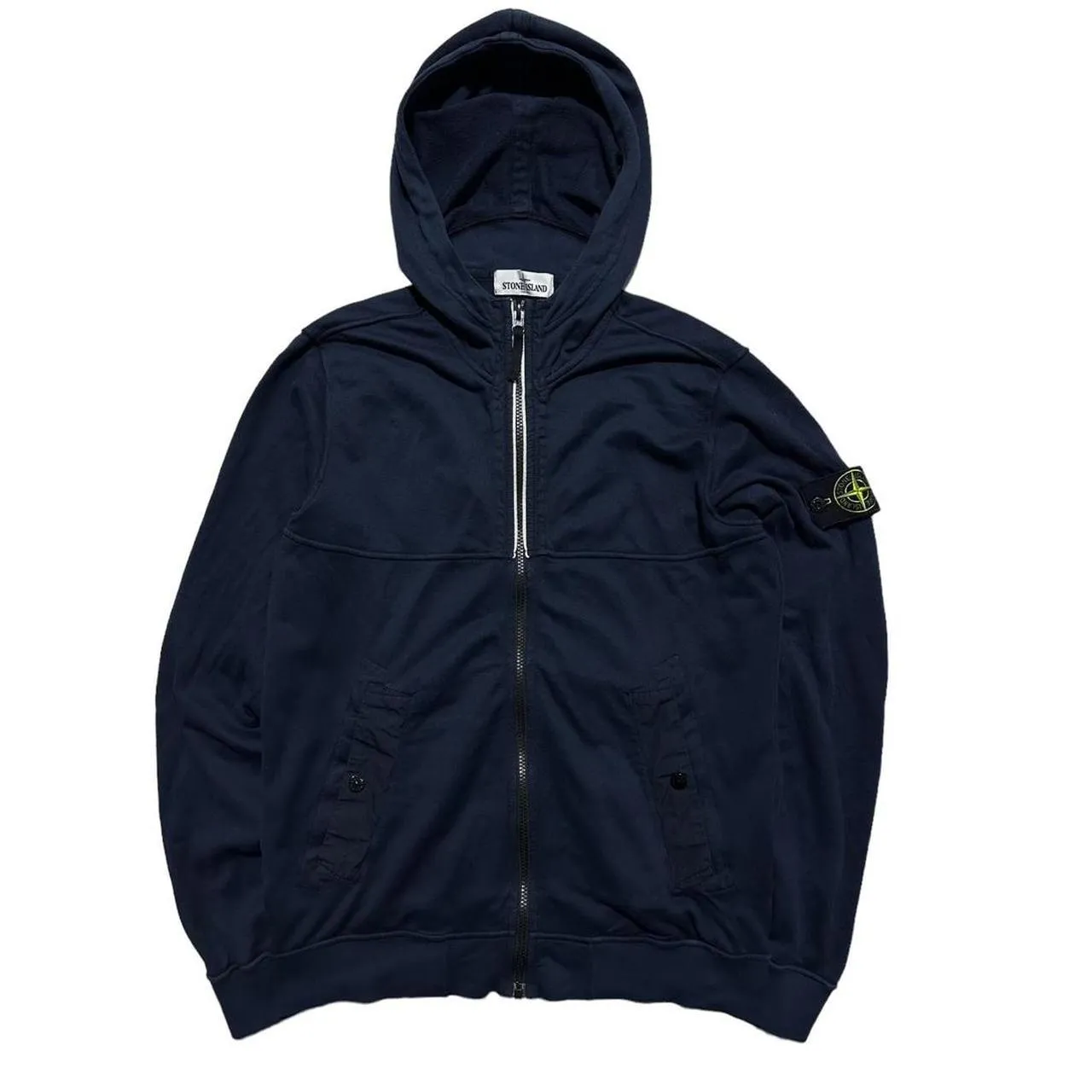 Stone Island Navy Full Zip Hoodie