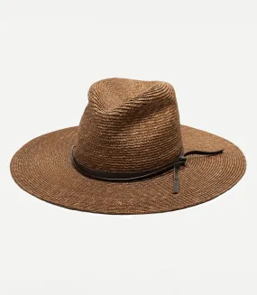 Straw Hat With Leather Tie