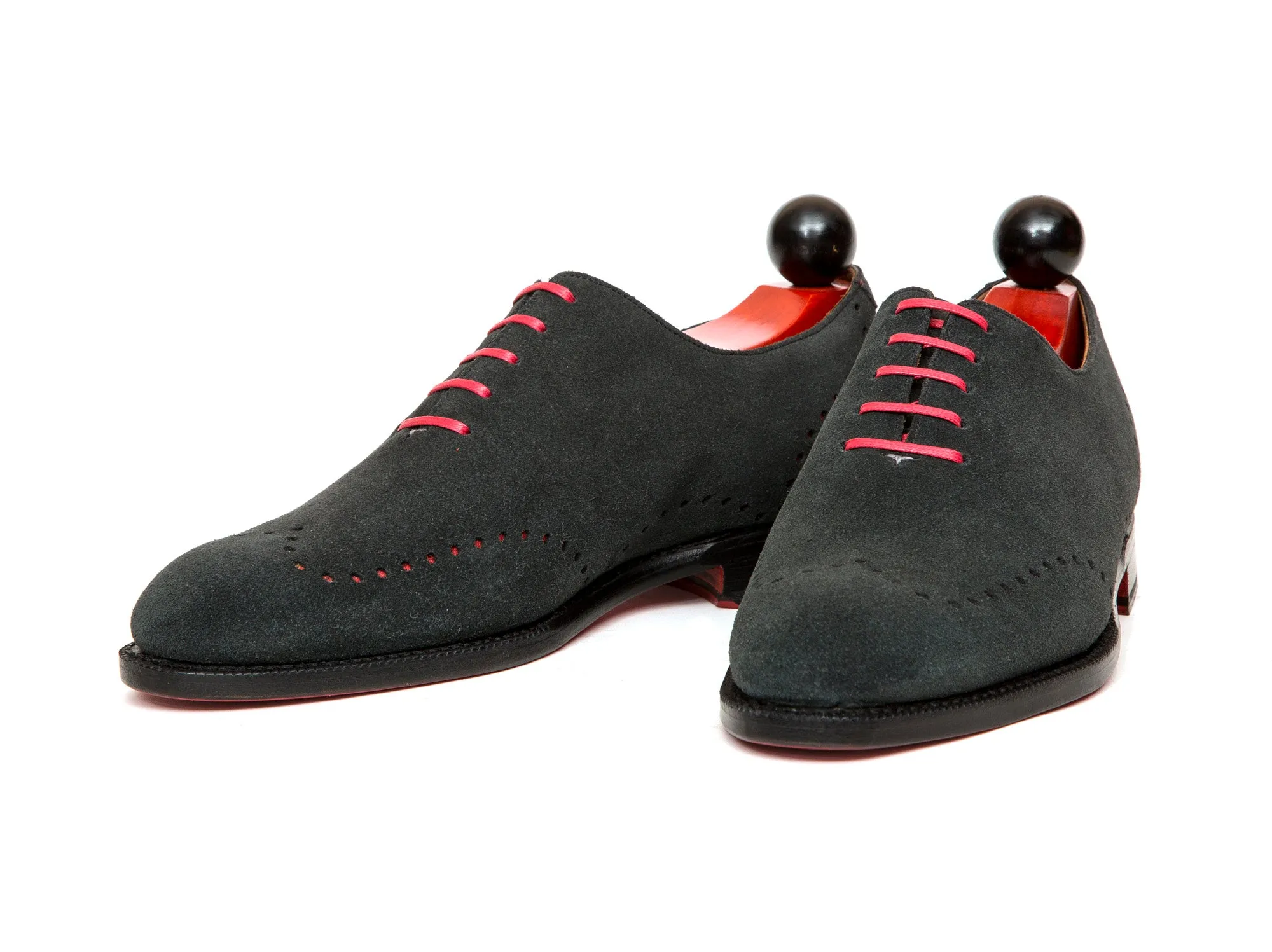 Tony - MTO - Black Suede - Red Underlay - TMG Last - Red Single Leather Sole